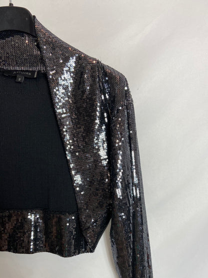 ASTUCES. Chaqueta crop lentejuelas. T 2(S)