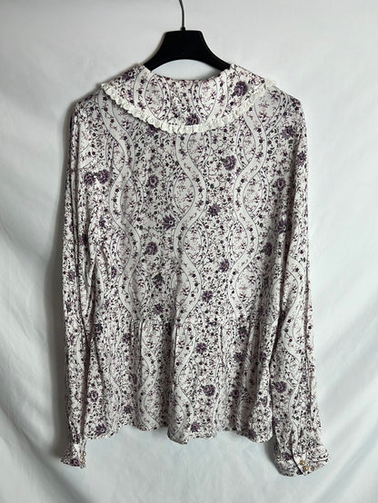 OTHERS. Printed flowy blouse. TM