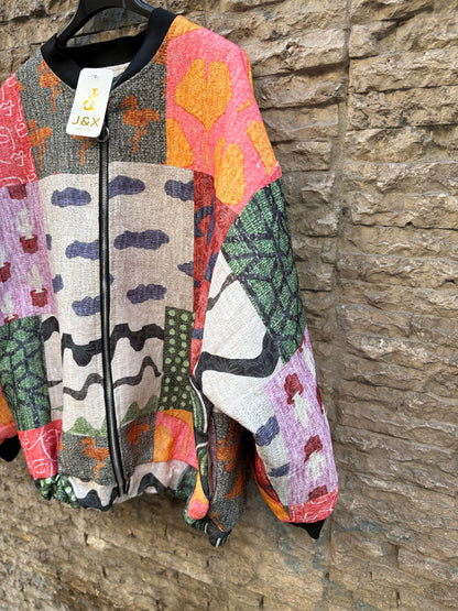 ZARA. Jacket with mottled gray wool. TS