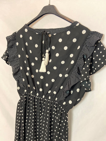 ZARA. Vestido corto lunares  T.S