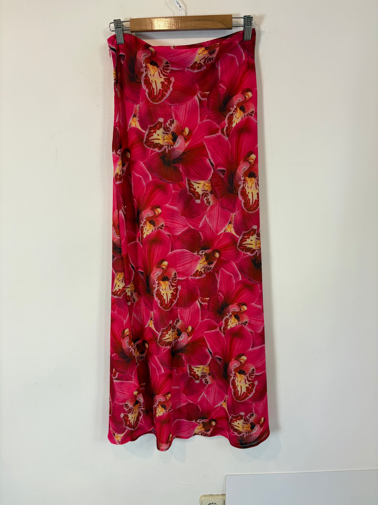 PEPPERMAYO. Falda larga estampado flores. T XS/S