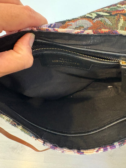 PETITE MENDIGOTE. Bolso estampado con piel asa larga