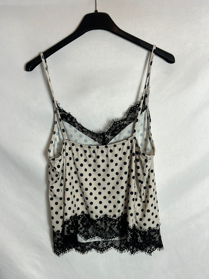 ZARA. Top lencero lunares T.s
