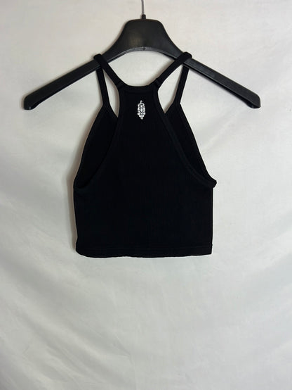 OTRAS. Crop top negro canale. T XS/S