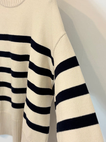 ZARA. Dark blue striped sweater, TS