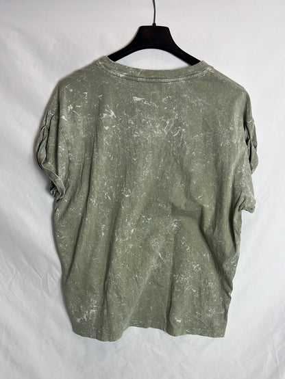 SCALPERS. Camiseta verde calavera T.s