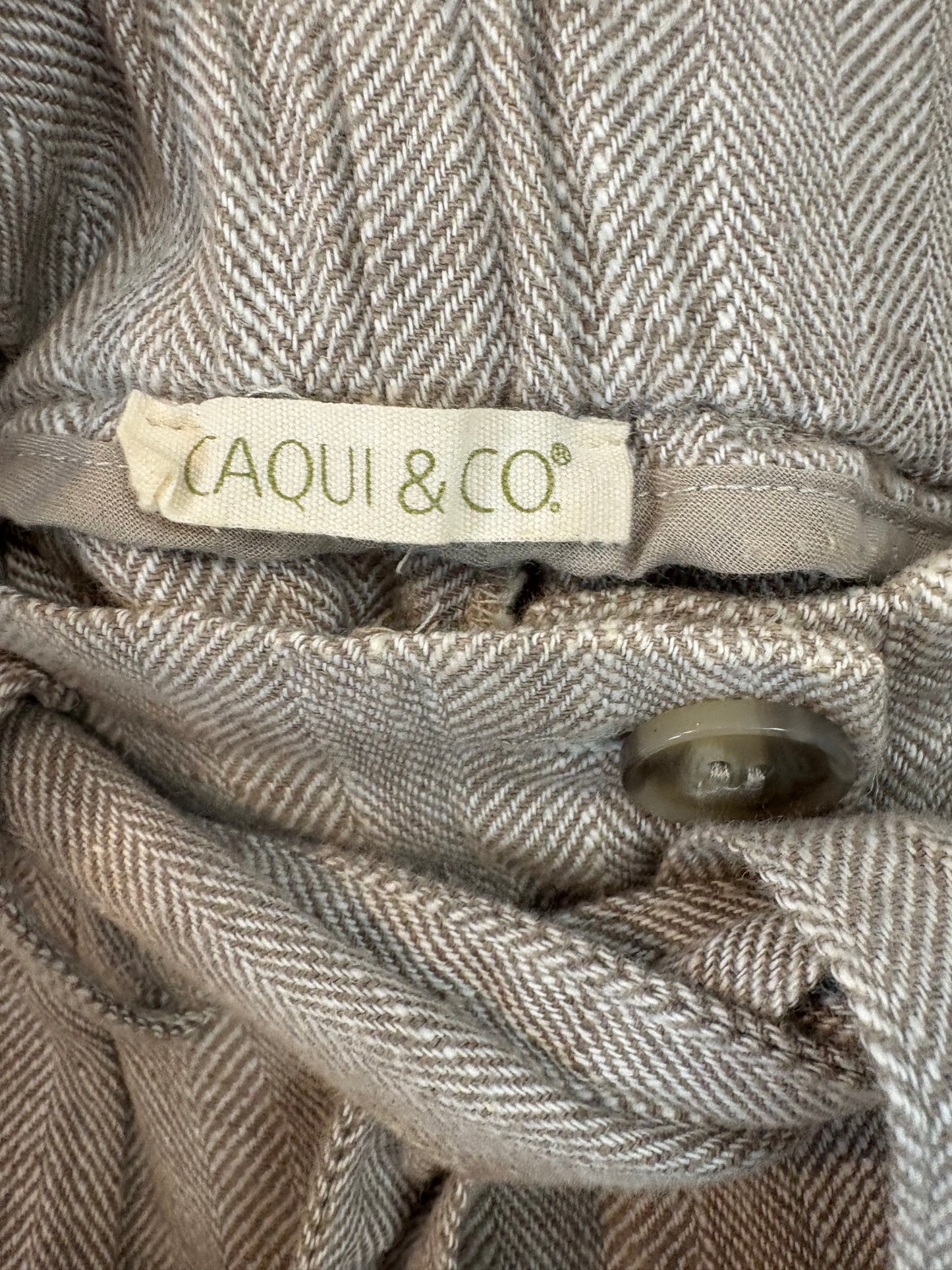 CAQUI&CO. Pantalón mezcla beige jaspeado. T S/M