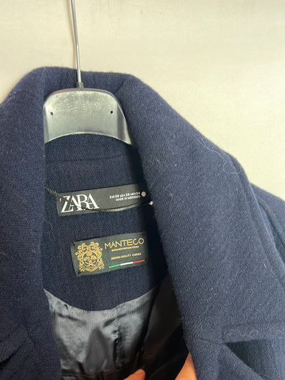 ZARA. Chaqueta lana azul doble botonadura . T XS( s/m)