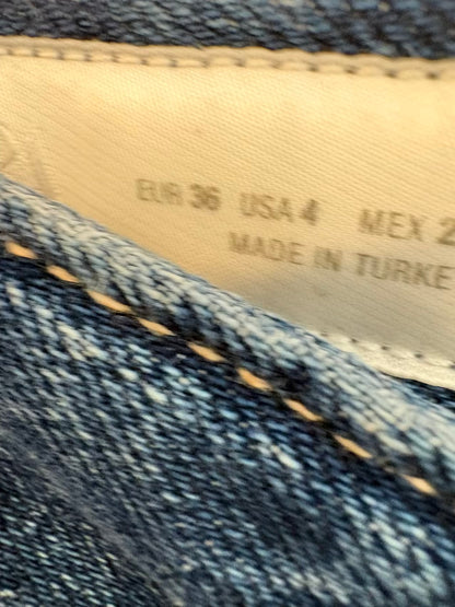 ZARA. Denim recto cintura media