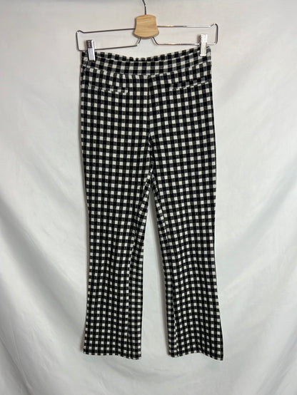 ZARA. Pantalón elástico vichy. T 13-14 años (XS)