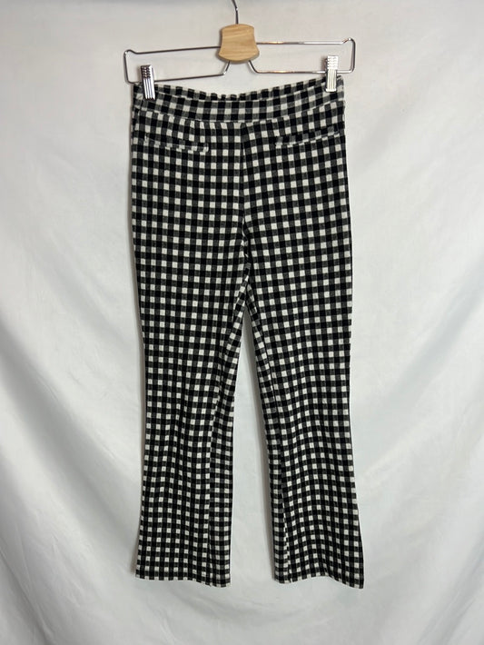 ZARA. Pantalón elástico vichy. T 13-14 años (XS)