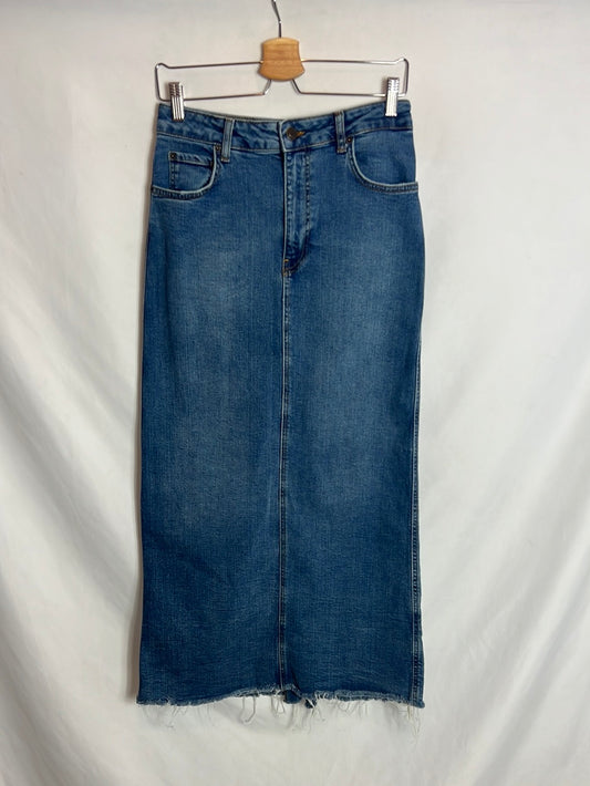 ZARA. Falda denim midi . T M
