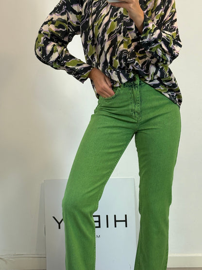 NICOLÍ. Denim recto verde