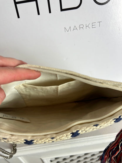 OTRAS. Bolso tela estampado geométrico