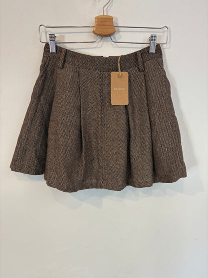 Falda marrón jaspeada