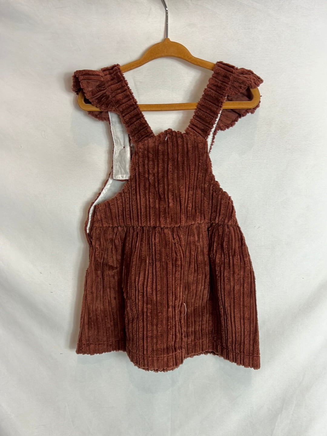 ANCAR. Maroon corduroy pinafore