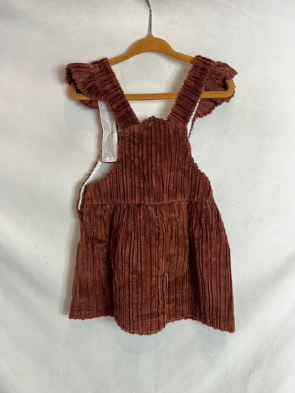 ANCAR. Maroon corduroy pinafore