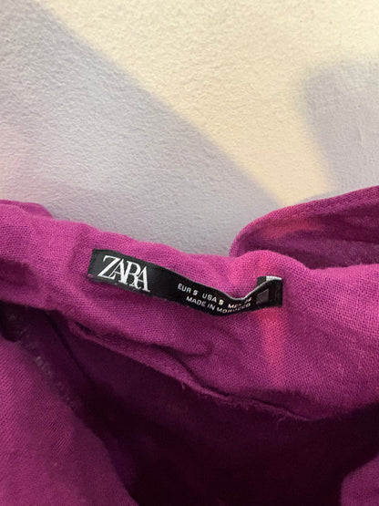 ZARA. Vestido buganvilla lino