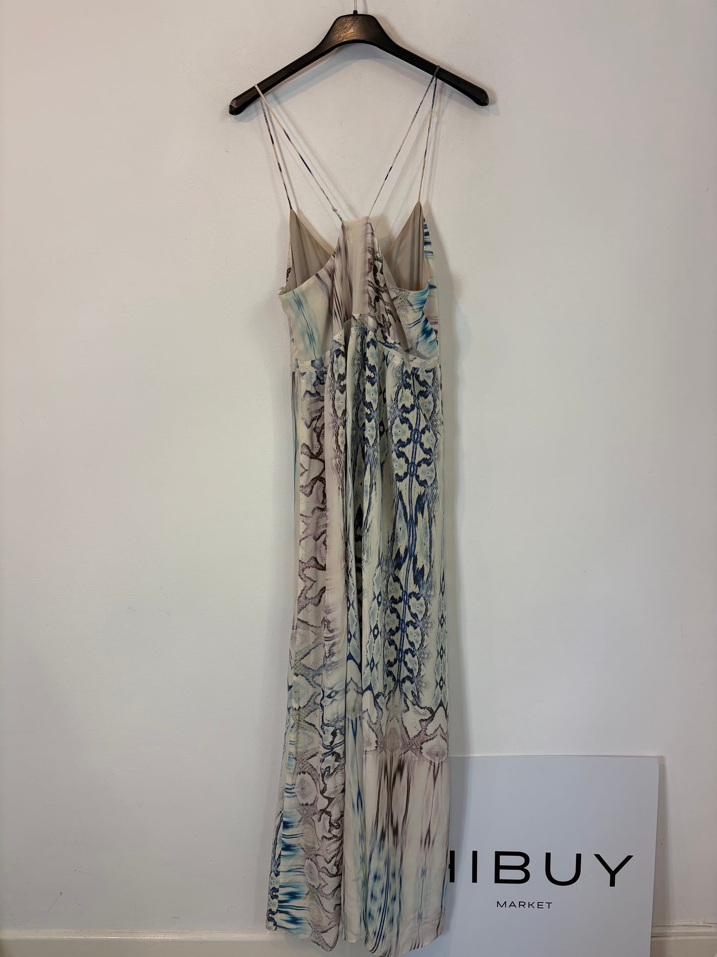 BDBA. Vestido largo fluido estampado. T 38