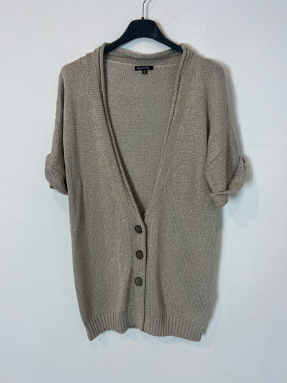 MASSIMO DUTTI. Chaqueta punto beige. T S