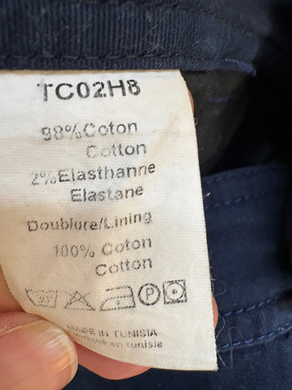 ET VOUS. Pantalón azul ligeramente acampanado