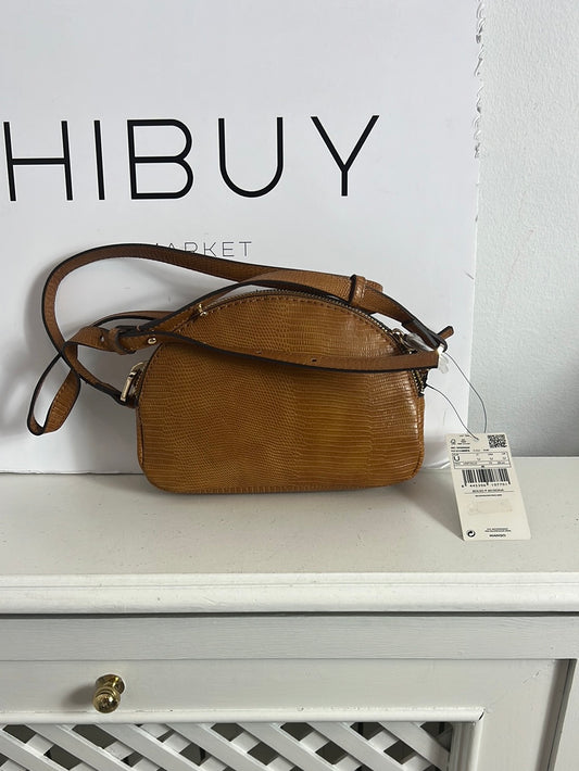 MANGO. Bolso mini camel