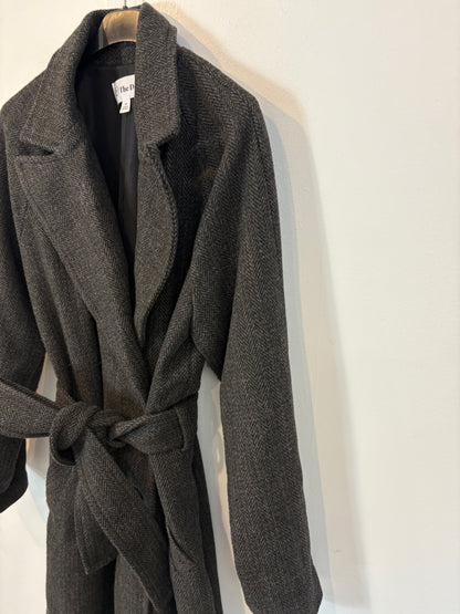 THE DROP. Abrigo largo gris jaspeado