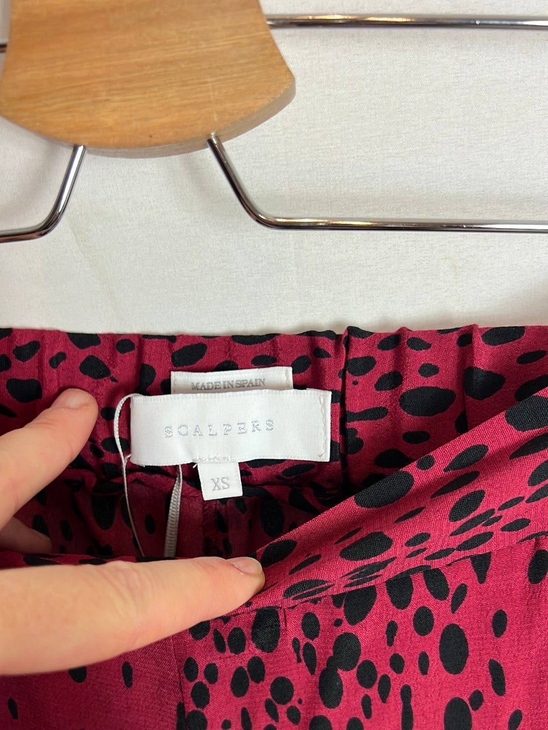 SCALPERS. Total look granate print. T XS/S