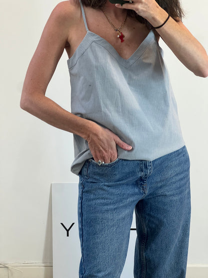 POYDEL. Top azul rayas T.u(s)