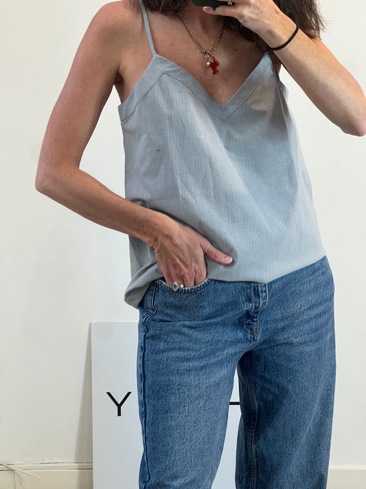 POYDEL. Top azul rayas T.u(s)