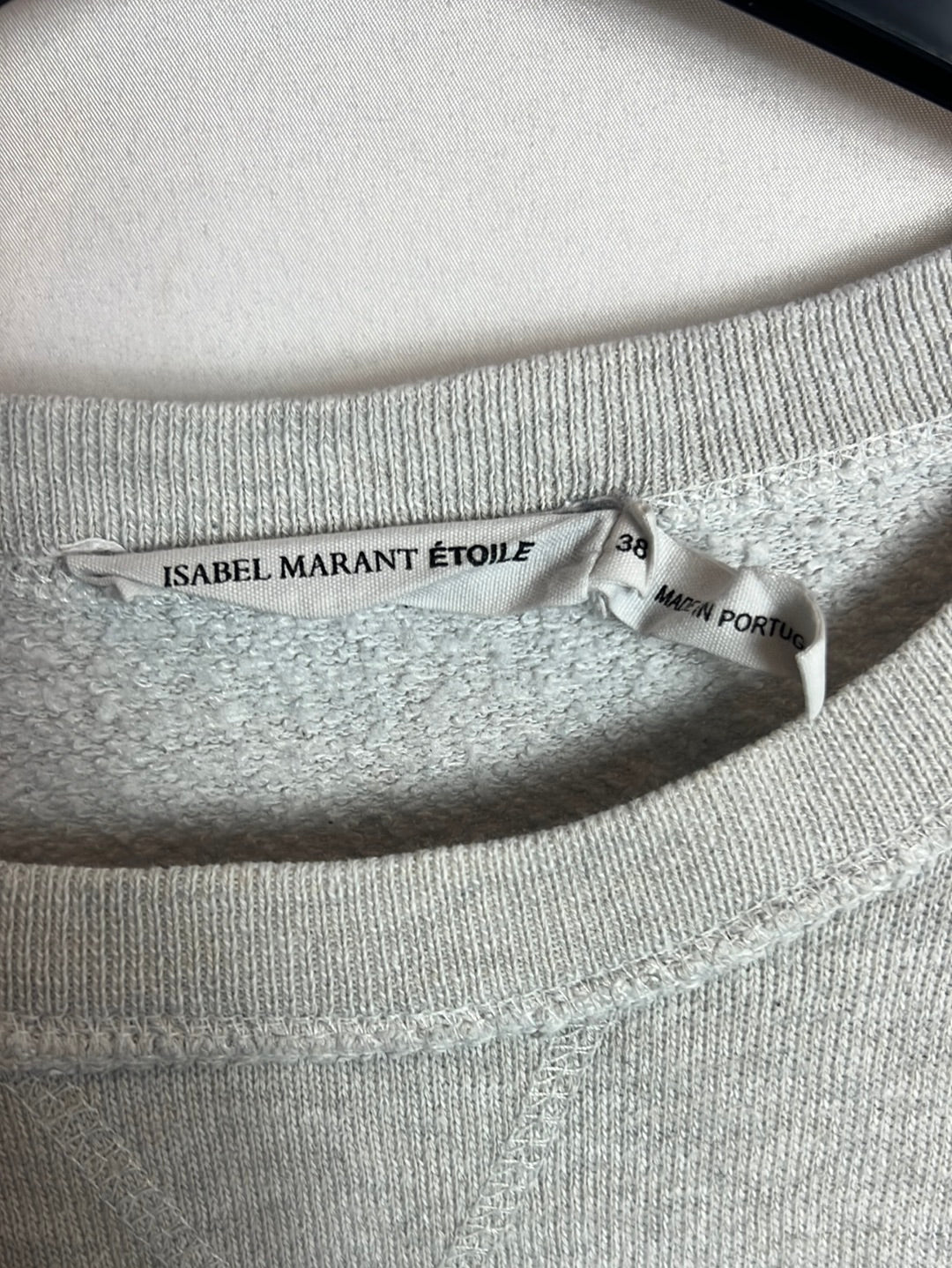 ISABEL MARANT . Sudadera fina gris dibujo. T38