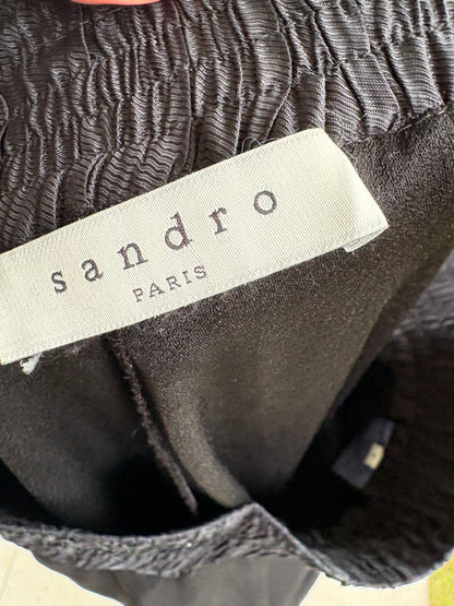 SANDRO. Pantalón fluido detalle cintura