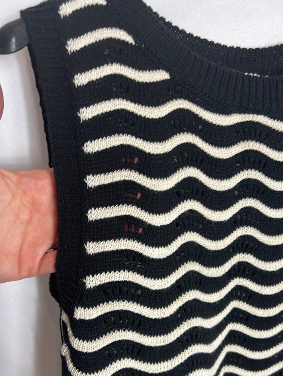 OTRAS. Total look crochet bicolor zig zag. T S/M