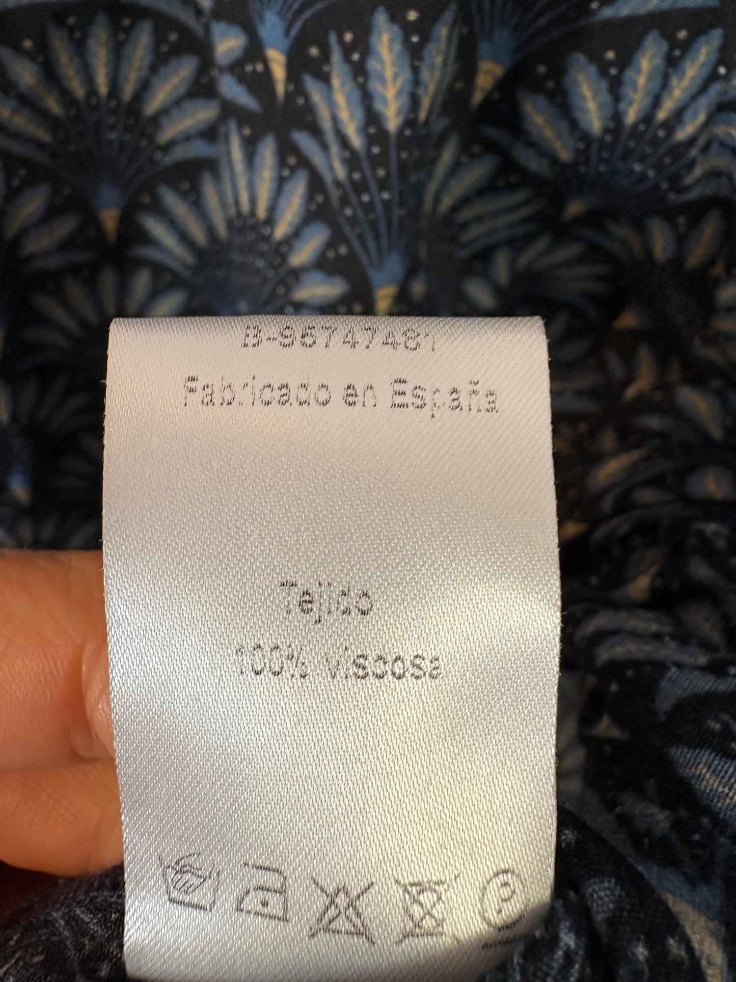 LADY PIPA. Total look azul estampado