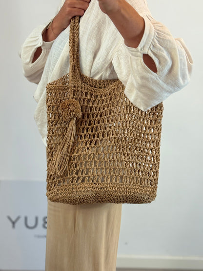 SFERA. Bolso hombro tostado