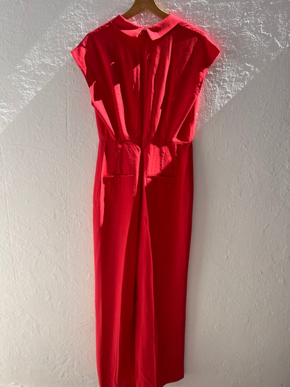 MANGO. Flowy pink jumpsuit Tm