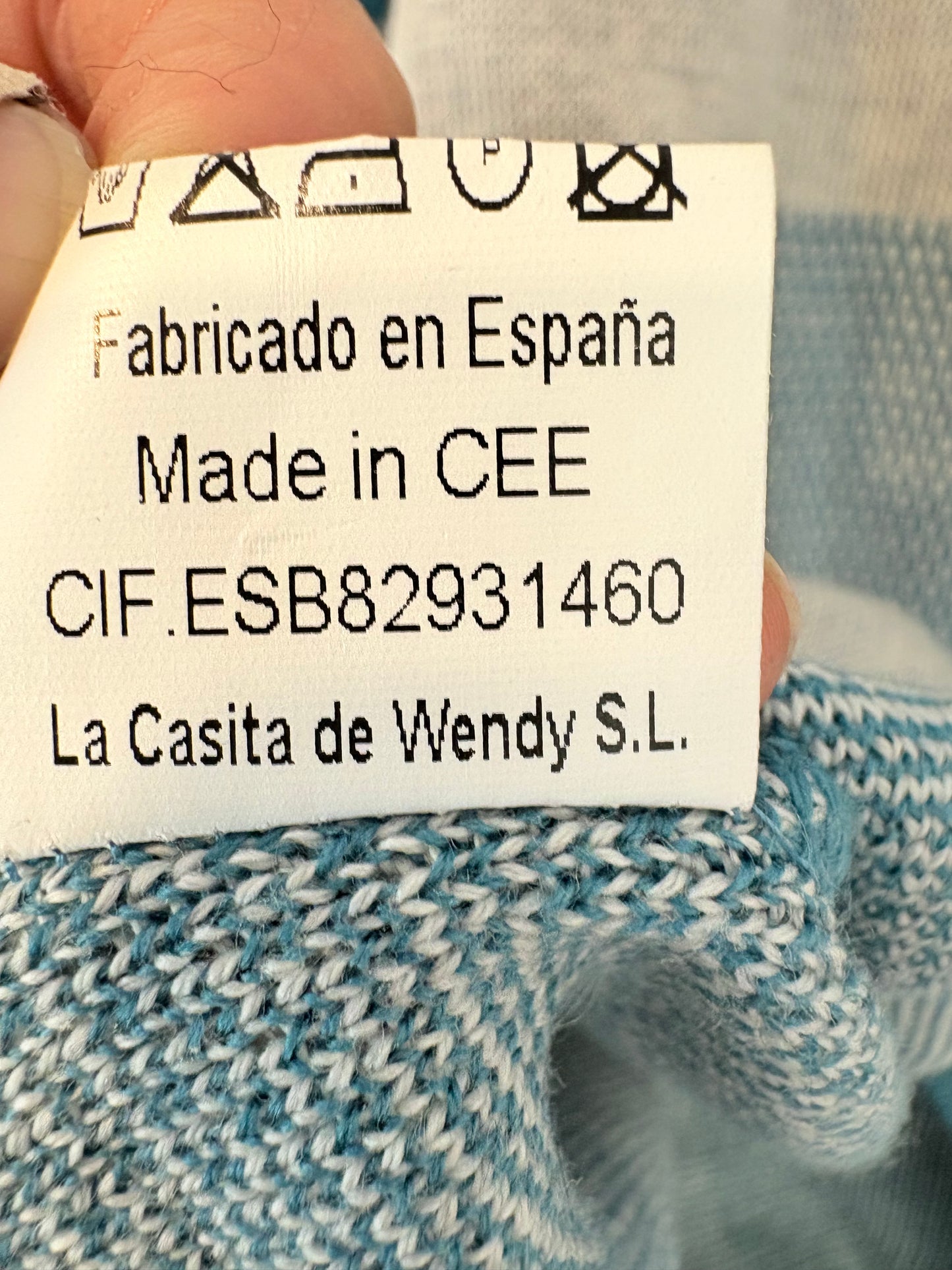 LA CASITA DE WENDY. Jersey cuadros azul merino