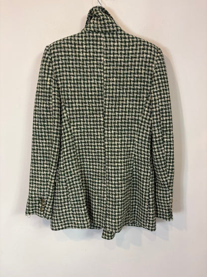 ZARA. Blazer textura tonos verdes