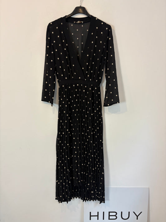 MAJE. Vestido midi plisado asimétrico