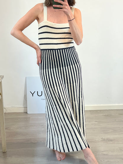 ZARA. Vestido rayas textura T.s