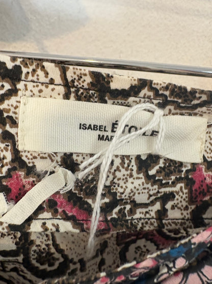 ISABEL MARANT. Falda corta estampada volante