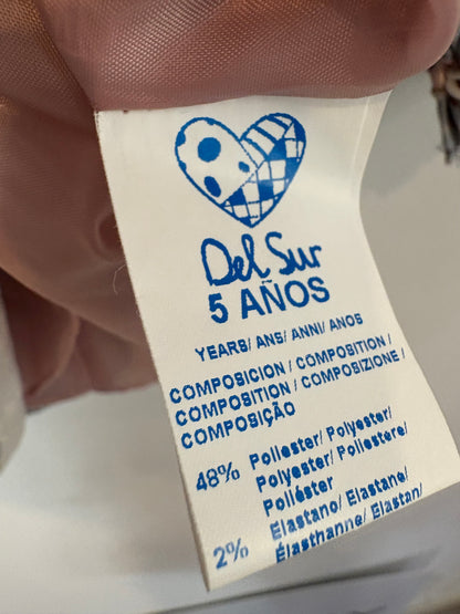 DEL SUR. Double-textured dress in pastel tones. Size 5 years.