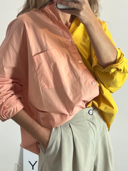 BLANCA. Camisa oversized bicolor Tu(m/l)