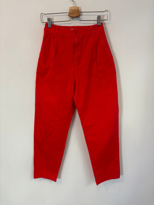 ZEROASSOLUTO. Pantalón pinzas rojo. T S