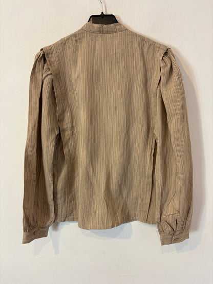 SESSÚN. Blusa beige tostado rayas