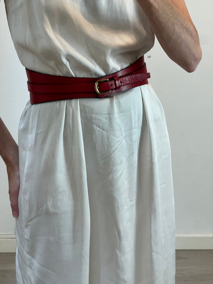 IQ COLLECTION. Leather sash belt