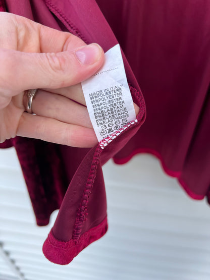 MAROLA. Mustard textured wool skirt. S/M