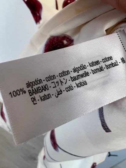 ZARA. Printed beige dress. Size XS