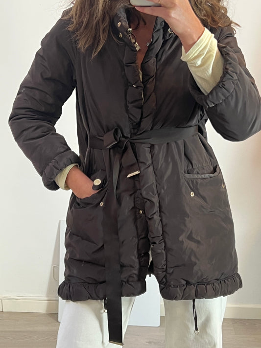 PURIFICACIÓN GARCÍA. Brown feathers belt Ts