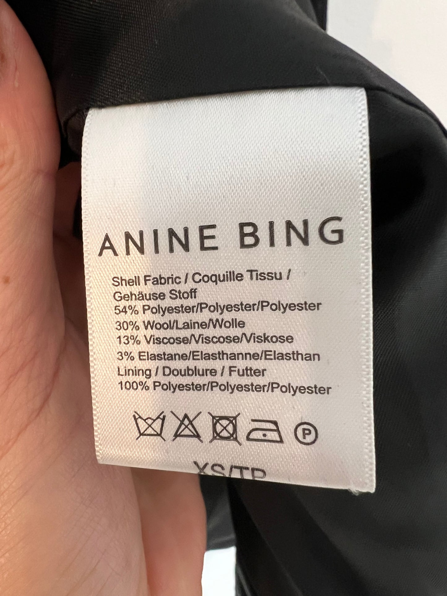 ANINE BING. Black blazer with wool. T XS/S